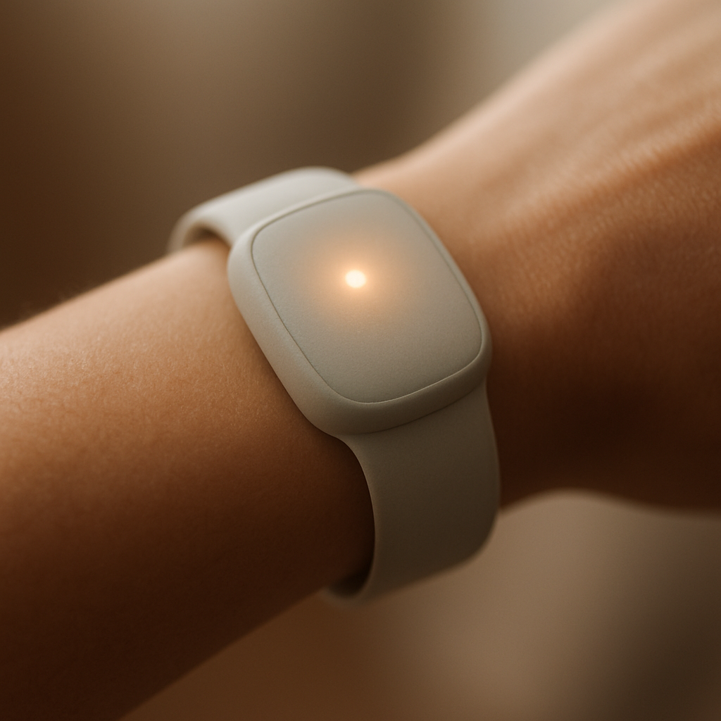 Sol wearable band on a wrist